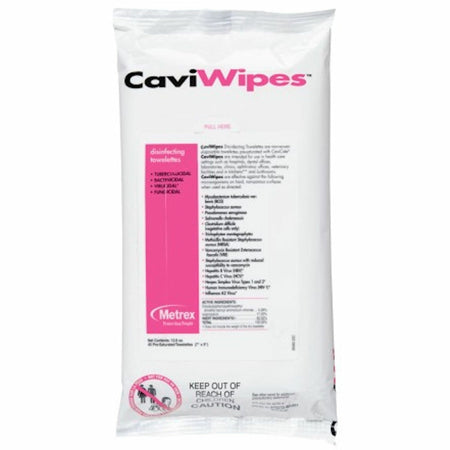 Caviwipes Flatpack - Disinfectant, Bleach-free, Fragrance-free - White - 45 / Pack