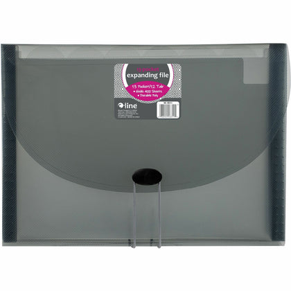 C-Line 48311 Letter Expanding File: 13-Pocket Poly File Smoke Gray - Files
