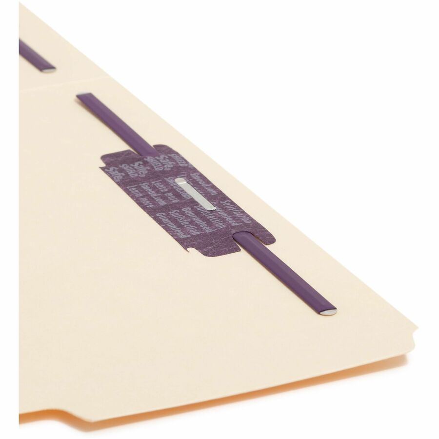 Smead 1/3 Tab Cut Letter Recycled Fastener Folder - 8 1/2" x 11" - 3/4" Expansion - 2 x 2S Fastener(s) - Top Tab Location - Assorted Tab Position - 11 pt. - 2 Plys - Manila - Reinforced Tab - 10% Recycled - 50 / Box