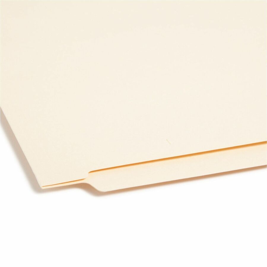 Smead Straight Tab Cut Letter Recycled Fastener Folder - 8 1/2" x 11" - 3/4" Expansion - 2 x 2S Fastener(s) - 2" for Folder - 11 pt. - 2 Plys - Manila - Reinforced Tab - 10% Recycled - 50 / Box