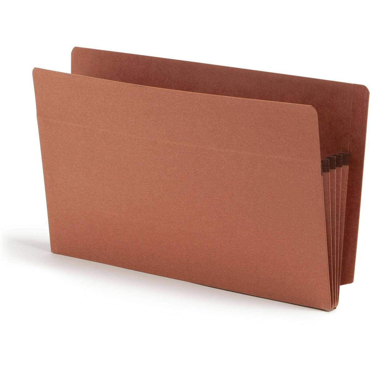 Smead Straight Tab Cut Legal Recycled File Pocket - 8 1/2" x 14" - 3 1/2" Expansion - 2 Plys - Redrope - Tear Resistant Gusset - 100% Recycled - 25 / Box