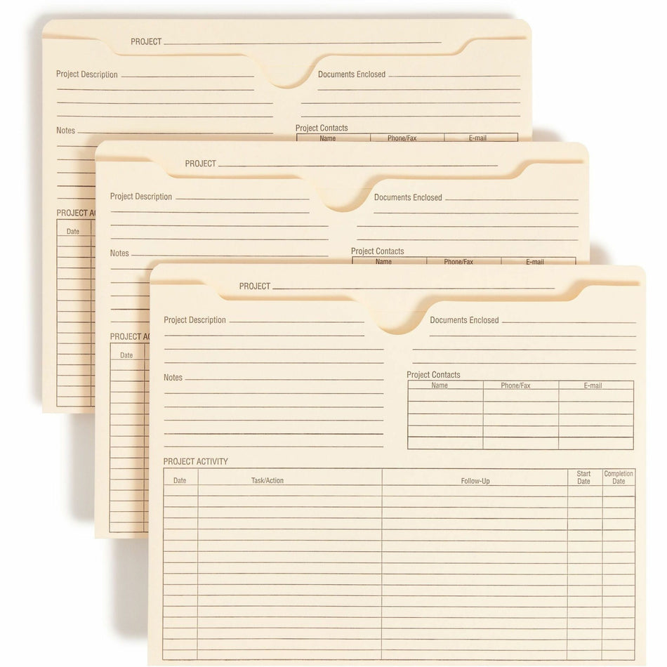 Smead Straight Tab Cut Letter Recycled File Jacket - 8 1/2" x 11" - 2" Expansion - Top Tab Location - 11 pt. - 2 Plys - Manila - Reinforced Tab, Slip Resistant - 10% Recycled - 50 / Box