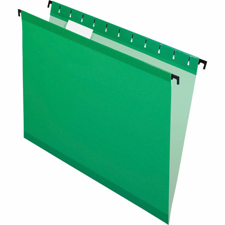 Pendaflex SureHook 1/5 Tab Cut Letter Recycled Hanging Folder - 8 1/2" x 11" - Bright Green - Acid-free, Durable, Reinforced - 10% Recycled - 20 / Box