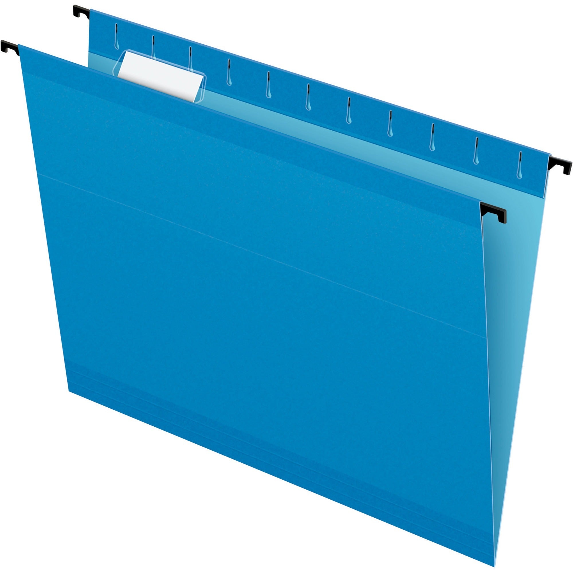 Pendaflex SureHook 1/5 Tab Cut Letter Recycled Hanging Folder - 8 1/2" x 11" - Blue - Acid-free, Reinforced, Durable - 10% Recycled - 20 / Box