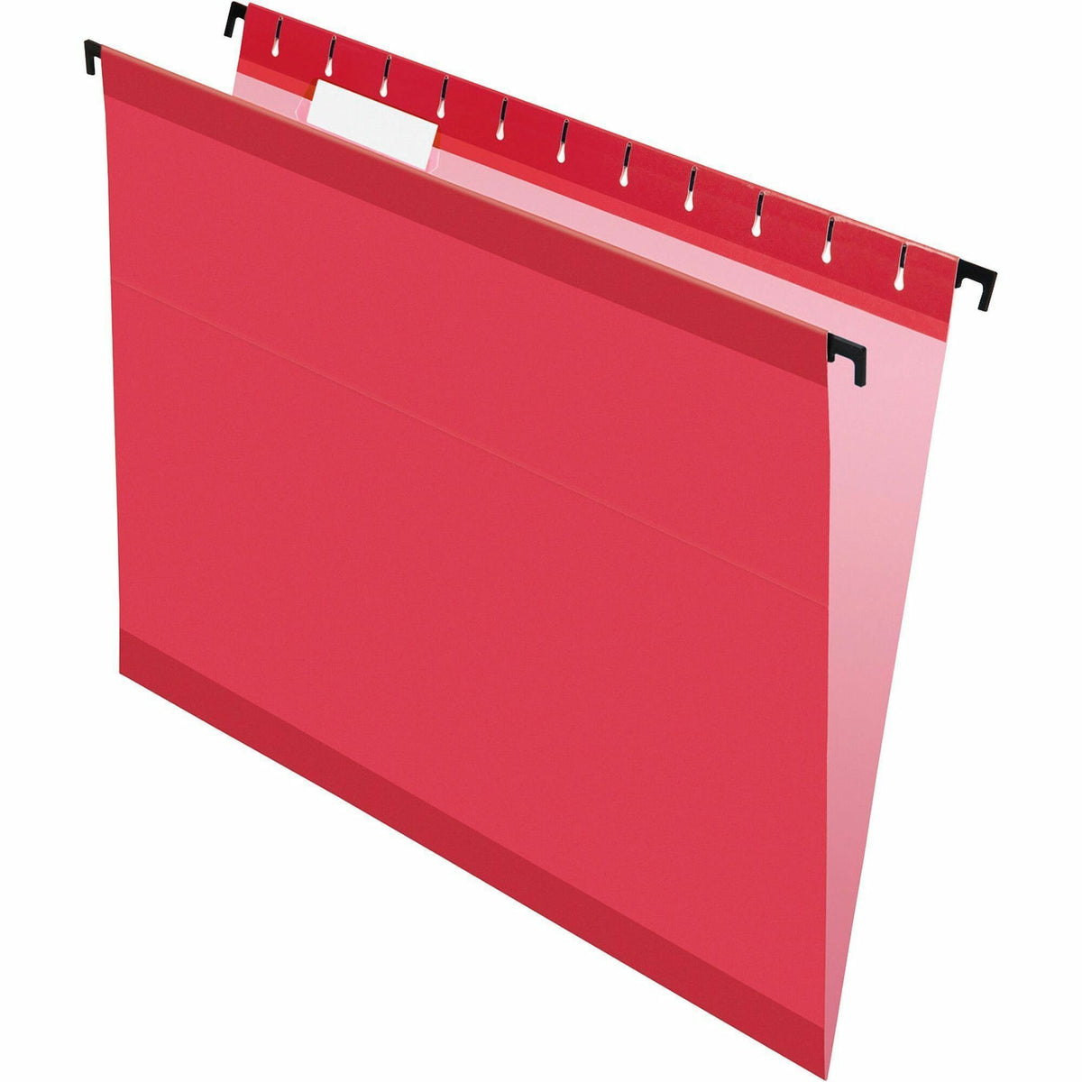 Pendaflex SureHook 1/5 Tab Cut Letter Recycled Hanging Folder - 8 1/2" x 11" - Red - Acid-free, Durable, Reinforced - 10% Recycled - 20 / Box