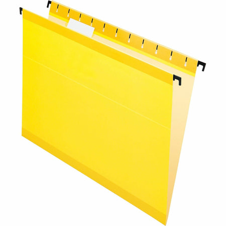 Pendaflex SureHook 1/5 Tab Cut Letter Recycled Hanging Folder - 8 1/2" x 11" - Yellow - Acid-free, Reinforced, Durable - 10% Recycled - 20 / Box
