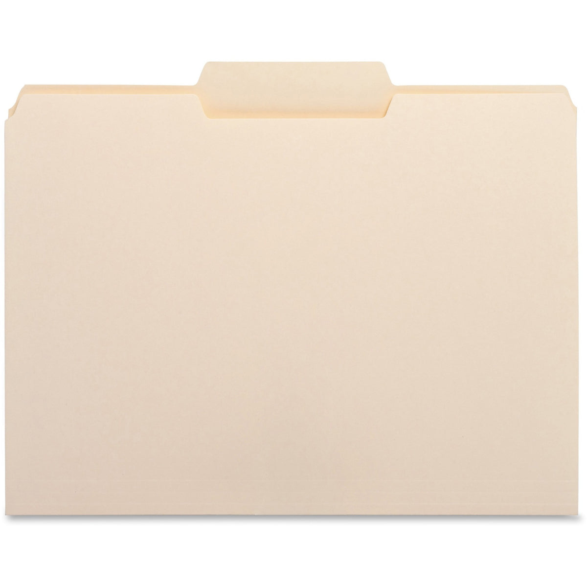 Business Source 1/3 Tab Cut Letter Recycled Top Tab File Folder - 8 1/2" x 11" - 3/4" Expansion - Top Tab Location - Center Tab Position - 11 pt. - 1 Plys - Manila - 10% Recycled - 100 / Box