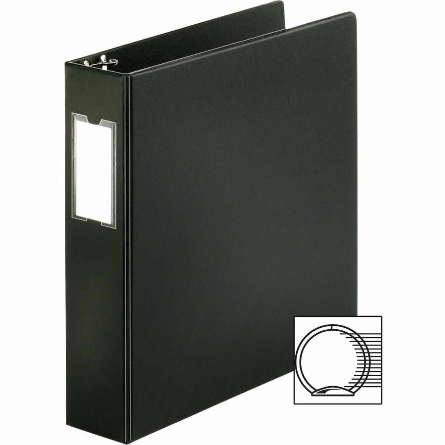 Business Source Basic Round Ring Binder w/Label Holder - Alternate-Image3