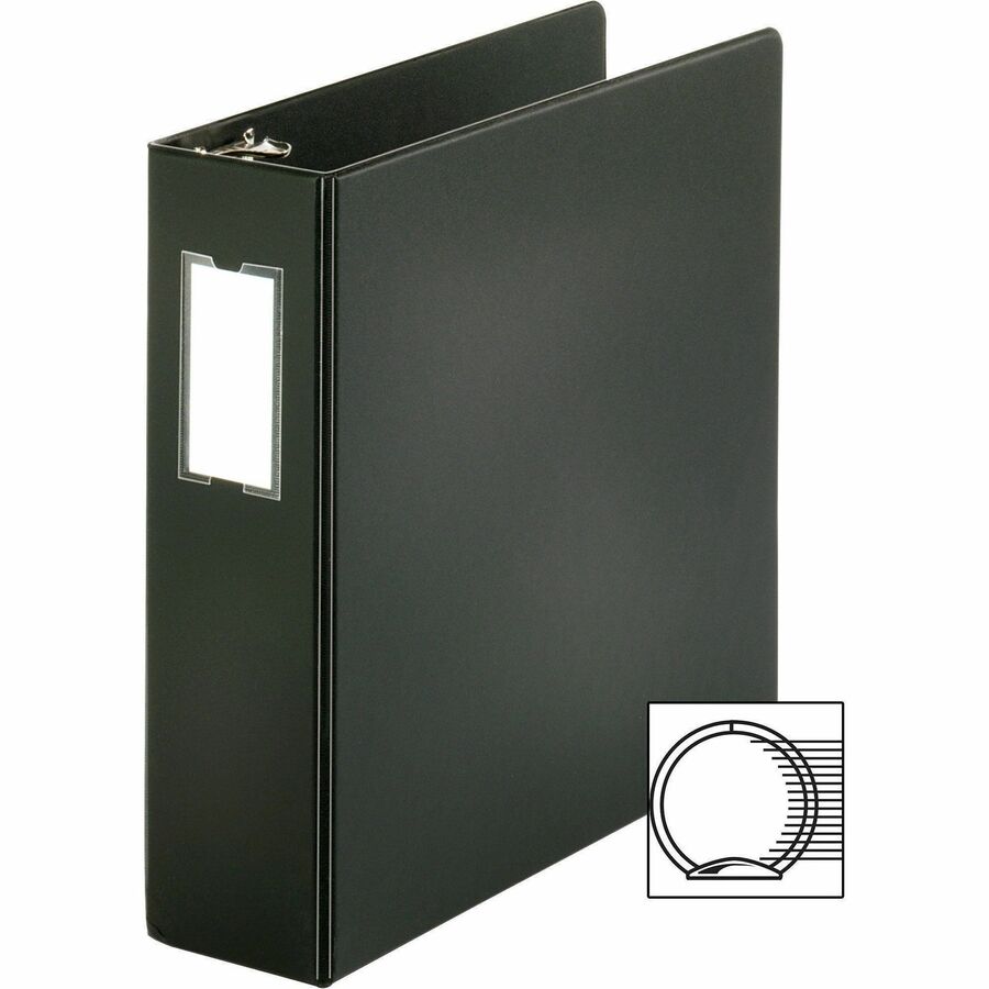 Business Source Basic Round Ring Binder w/Label Holder - Alternate-Image3