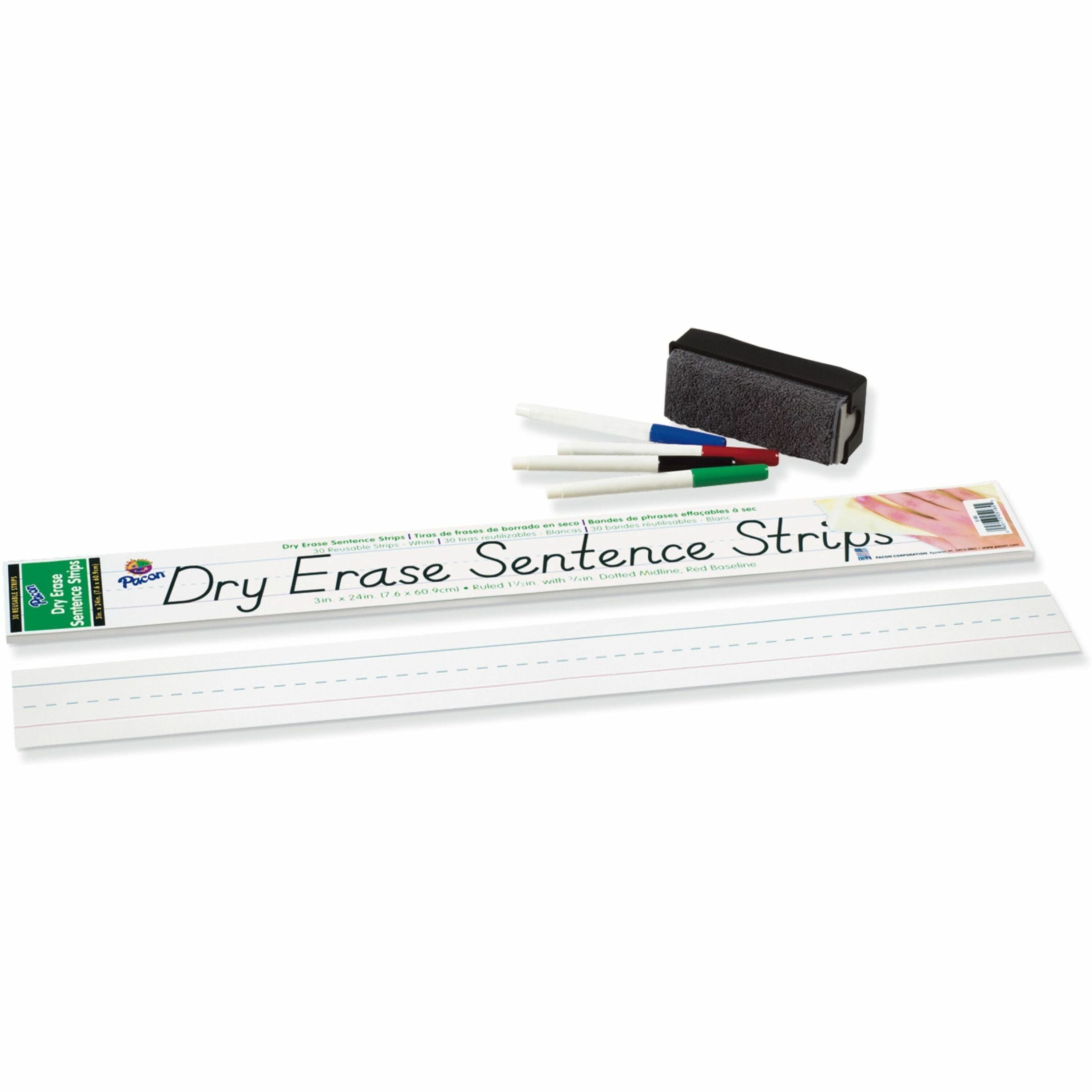 Pacon®  Dry Erase Sentence Strips - 30 / Pack