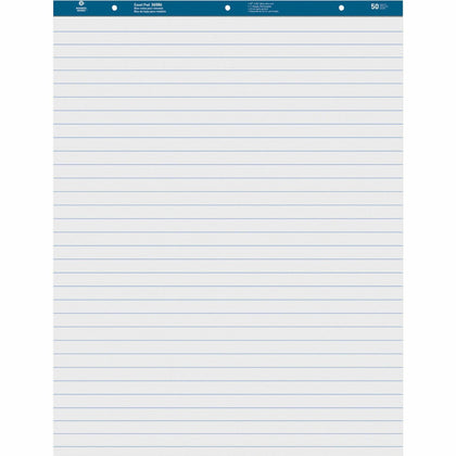 Business Source Standard Ruled Easel Pad - 50 Sheets - 27’’ x 34’’ - White Paper - Pads