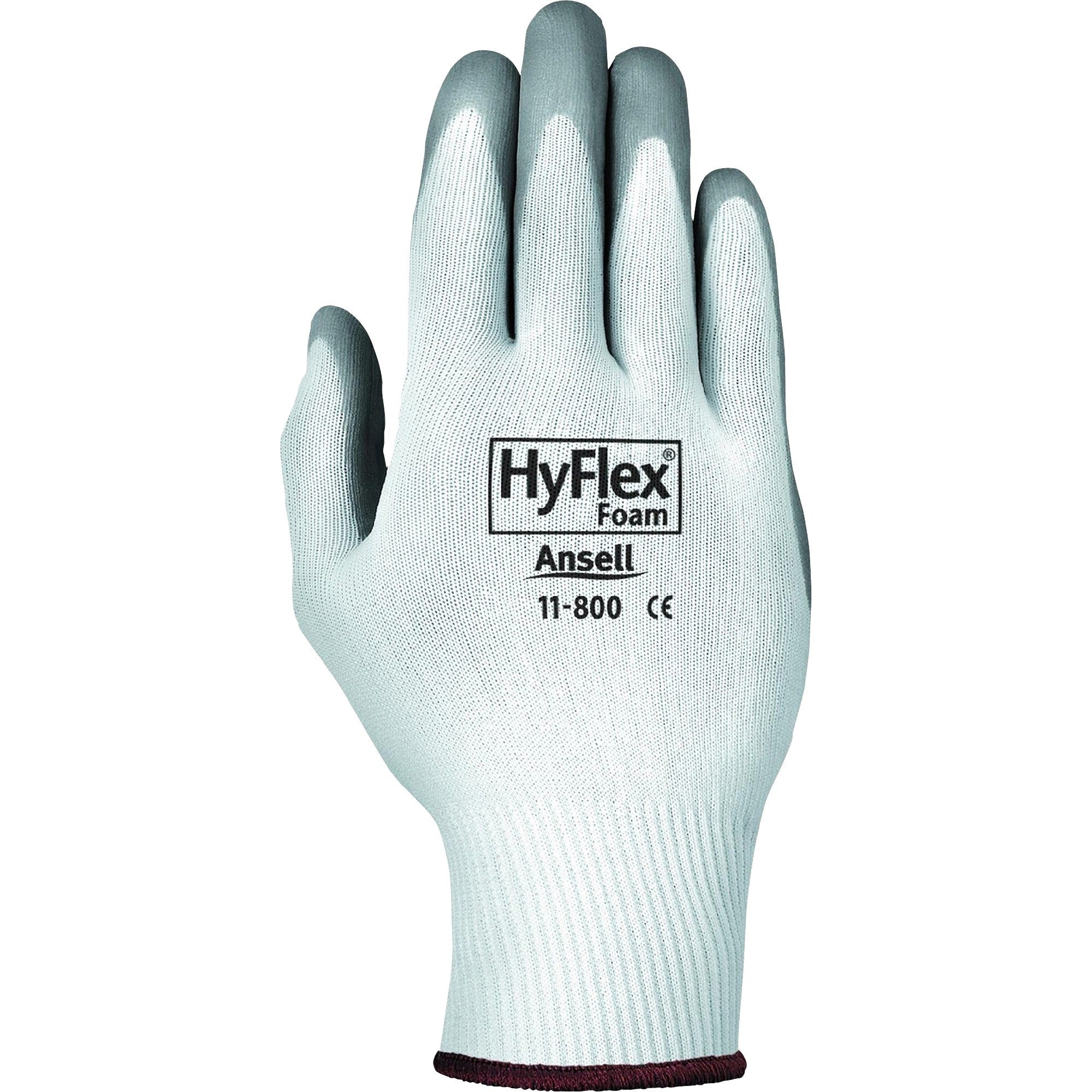 Ansell HyFlex Health Hyflex Gloves - X-Large Size - White, Gray - Abrasion Resistant - For Healthcare Working - 2 / Pair