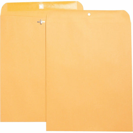 Business Source Heavy-duty Clasp Envelopes - Clasp - #105 - 11 1/2" Width x 14 1/2" Length - 28 lb - Clasp - Brown Kraft - Kraft - 100 / Box