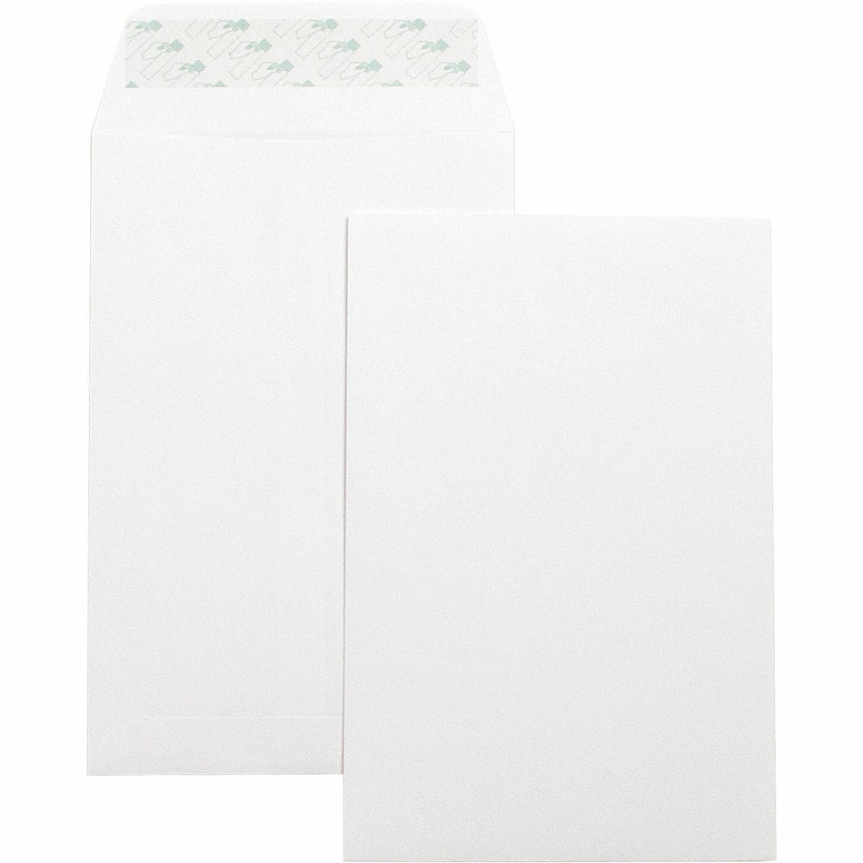 Business Source Self-Seal 6"x9" Catalog Envelopes - Catalog - 6" Width x 9" Length - 28 lb - Self-sealing - White - Wove - 100 / Box