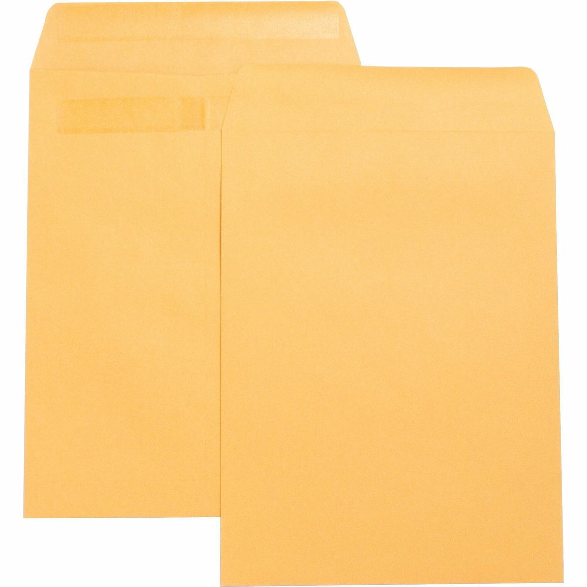 Business Source Press-To-Seal Catalog Envelopes - Catalog - 9" Width x 12" Length - 28 lb - Self-sealing - Brown Kraft - Kraft - 100 / Box