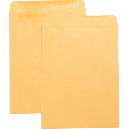 Business Source Press-To-Seal Catalog Envelopes - Catalog - 10" Width x 13" Length - 28 lb - Self-sealing - Brown Kraft - Kraft - 100 / Box