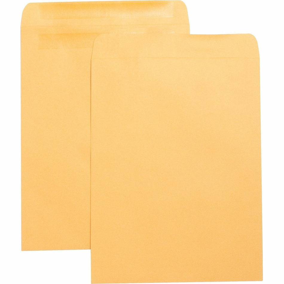 Business Source Press-To-Seal Catalog Envelopes - Catalog - 10" Width x 13" Length - 28 lb - Self-sealing - Brown Kraft - Kraft - 100 / Box