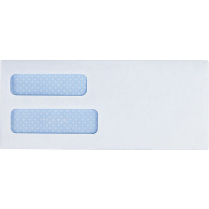 Business Source Double Window Check Envelopes - #8 5/8 - 24 lb - White - 500/Box