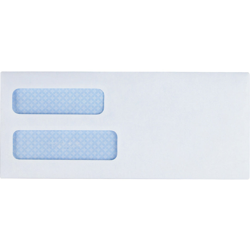 Business Source No. 8-5/8 Business Check Envelopes - Double Window - #8 5/8 - 8 5/8" Width x 3 5/8" Length - 24 lb - Gummed - White - Wove - 500 / Box