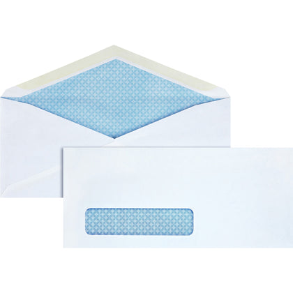 Business Source No. 10 Security Envelopes - White - 500/Box