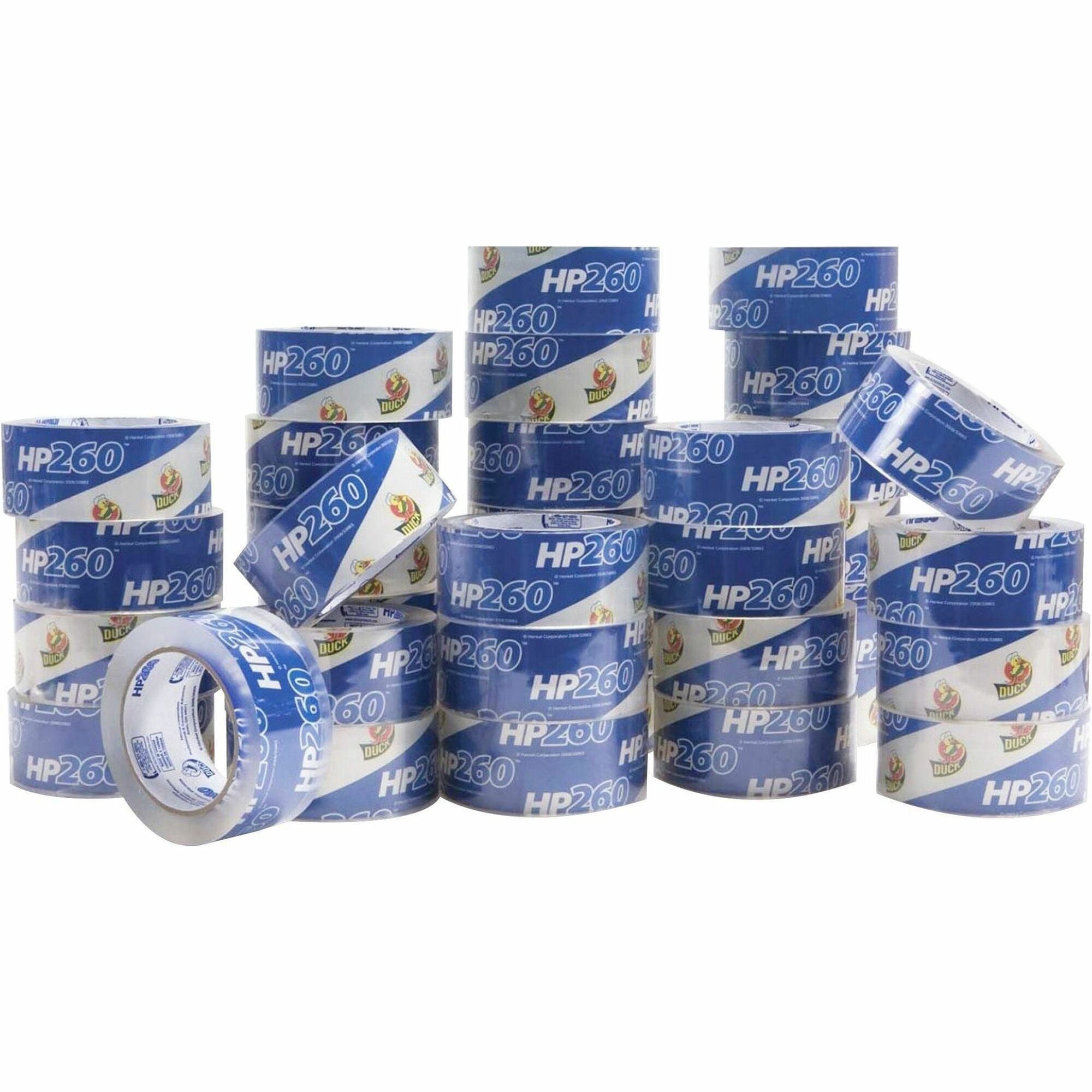Duck Brand HP260 Packing Tape - 60 yd Length x 1.88" Width - 3" Core - Clear - 3.10 mil - Acrylic Backing - UV Resistant - For Packing, Shipping, Mailing - 36 / Carton