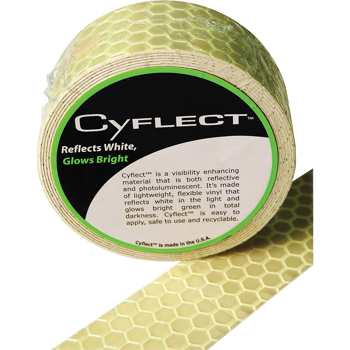 Miller’s Creek Honeycomb Reflective Adhesive Tape - 5ft x 1.50’’ - Yellow - Shipping & Mailing - Safety