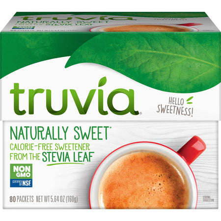 Truvia Cargill All Natural Sweetener Packets - Natural Sweetener - 80 / Box