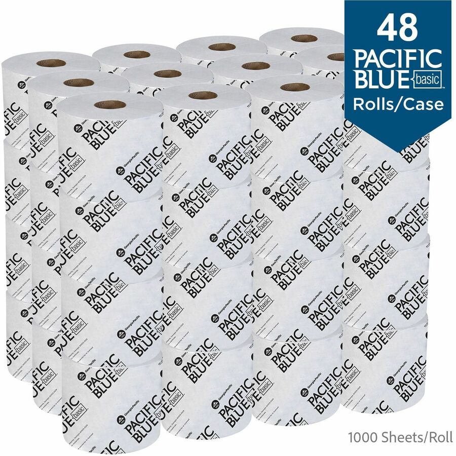 Pacific Blue Basic Standard Roll Toilet Paper - Alternate-Image1