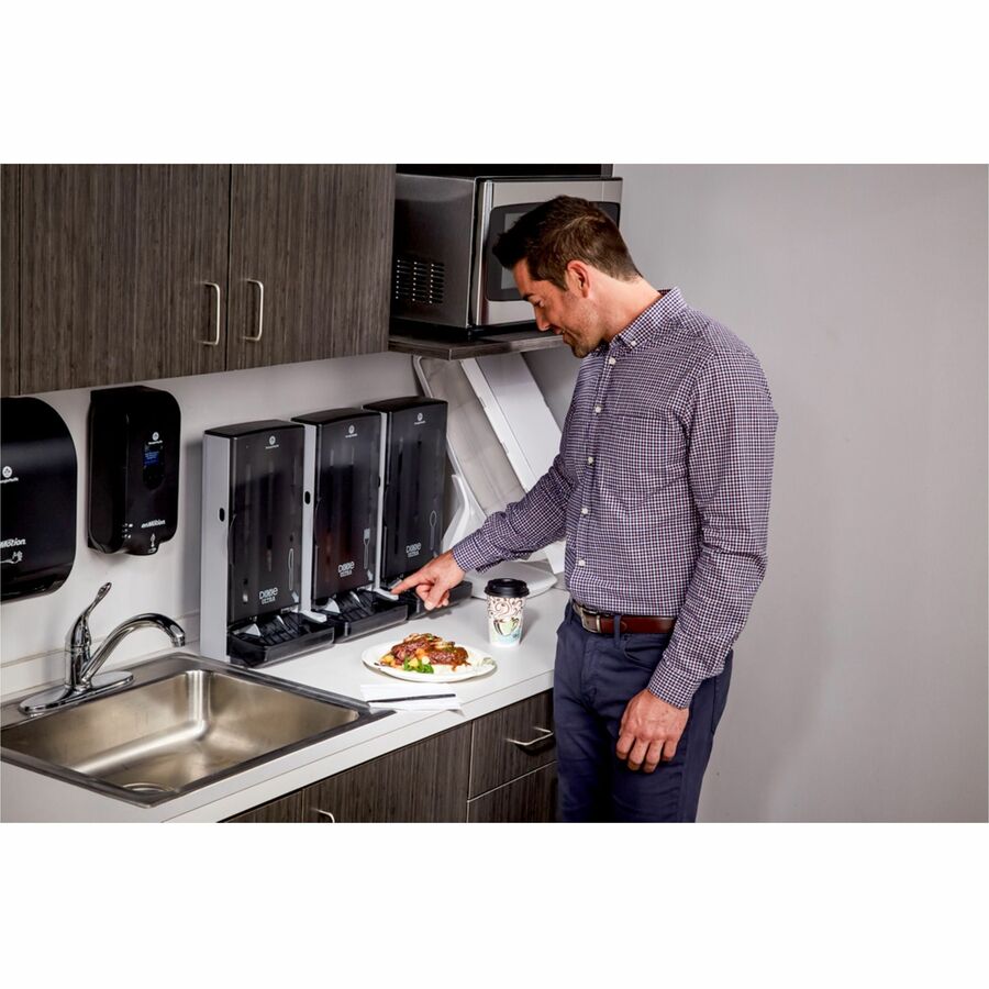 GP Pro Dixie Ultra Smartstock Series-O Medium-weight Combo Spoon Refill - Spoon - 1 x Spoon - Black - 40/Pack - 24 / Carton