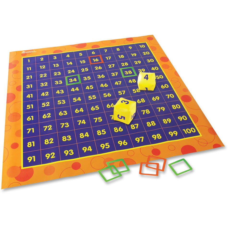 Learning Resources Hip Hoppin' Hundred Mat Floor Game - Math Toy - Theme/Subject: Learning