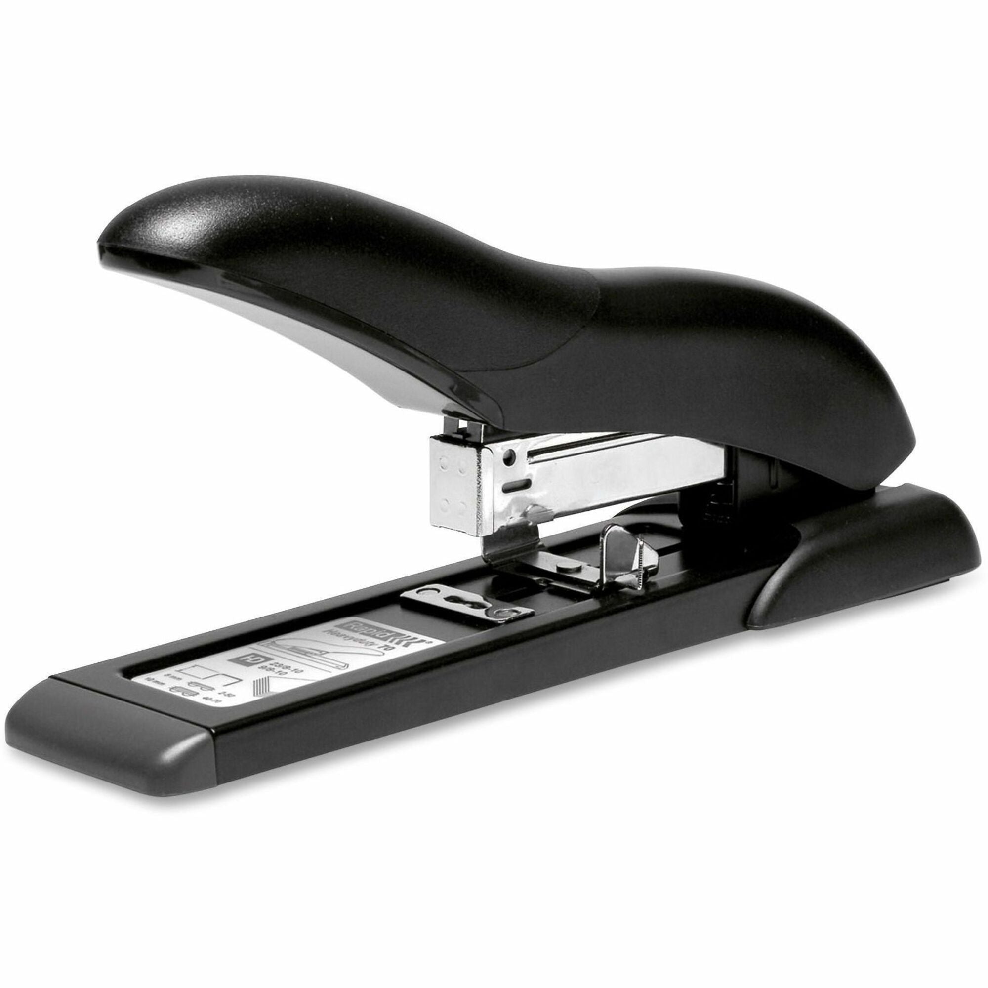 Rapid Heavy Duty Stapler HD80 - Staples Upto 80 Sheet of 20lb Paper - Staple Size: 0.25" , 0.38" , 0.50" - 2.25" Throat Depth - Black - Metal, Plastic - 1 Each