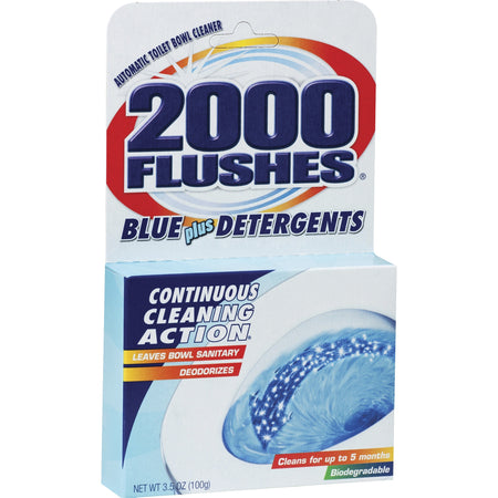 WD-40 2000 Flushes Automatic Toilet Bowl Cleaner - 3.50 oz (0.22 lb) - Deodorize, Long Lasting - Blue - 1 Each