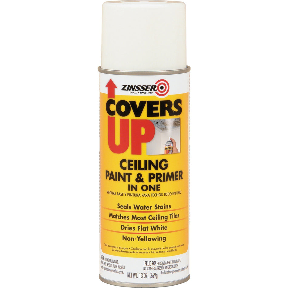 Zinsser COVERS UP Ceiling Paint/Primer in One - 1 Color(s) - White - 13 fl oz - 1 Each