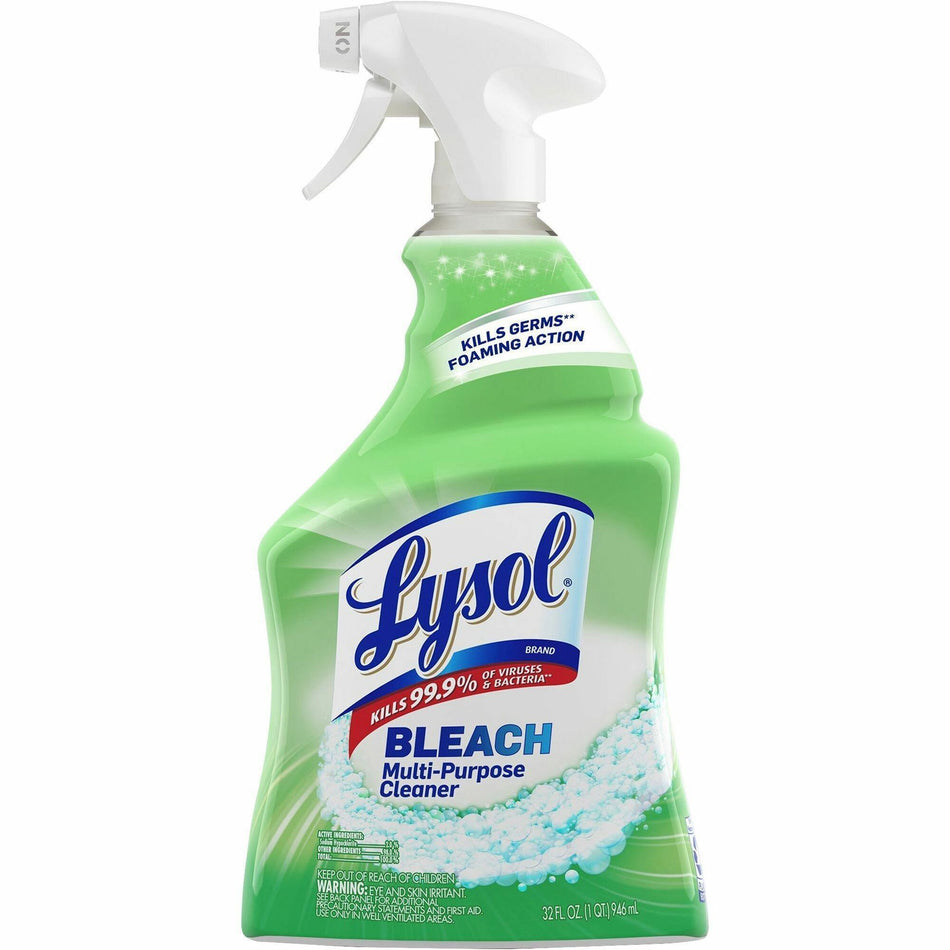 Lysol Multi-Purpose Cleaner with Bleach - For Multipurpose - 32 fl oz (1 quart) - Recommended For: Stain Remover, Soap Scum Remover - Kill Germs, Disinfectant, Anti-bacterial - White - 1 Each