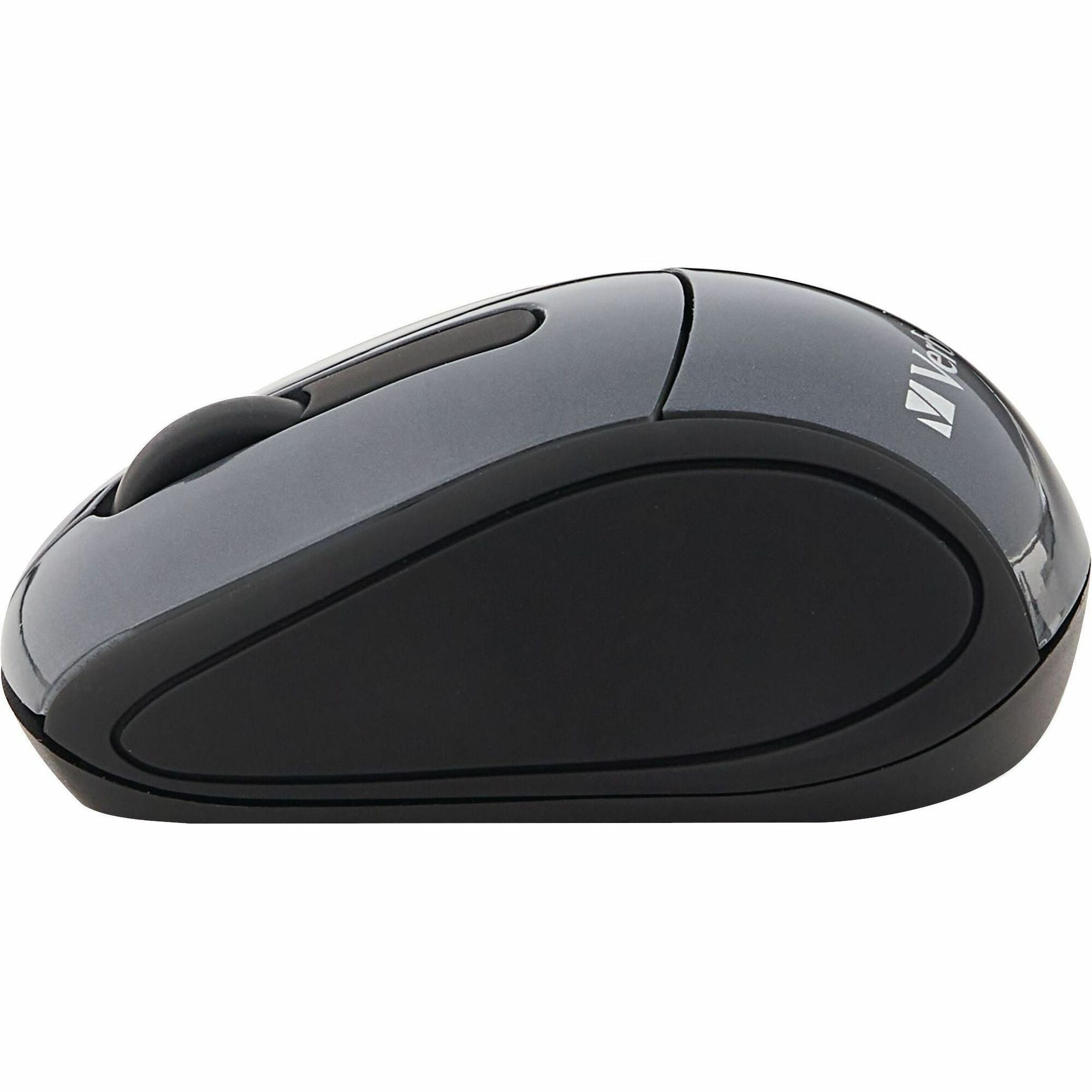 Verbatim Wireless Mini Travel Mouse - Optical - Wireless - Radio Frequency - Graphite - USB - 1600 dpi - Scroll Wheel - 3 Button(s) - 1 Each