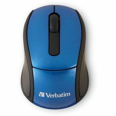 Verbatim Wireless Mini Travel Mouse - Optical - Wireless - Radio Frequency - Blue - USB 2.0 - 1600 dpi - Scroll Wheel - 3 Button(s) - 1 Each
