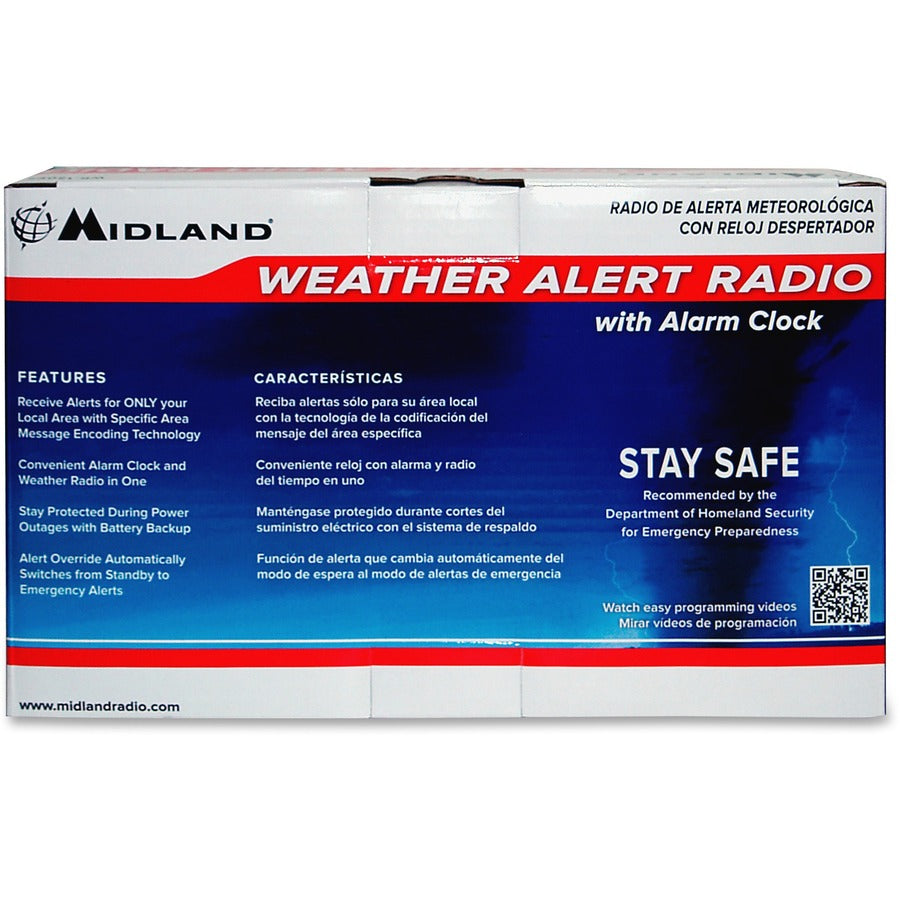 Midland WR120B Weather Alert - with Weather Disaster, NOAA All Hazard, Biological Hazard, Civil Emergency Message, Fire, Child Abduction Emergency (Amber Alert), Landslide - Specific Area Message Encoding (SAME)7 Weather - Desktop