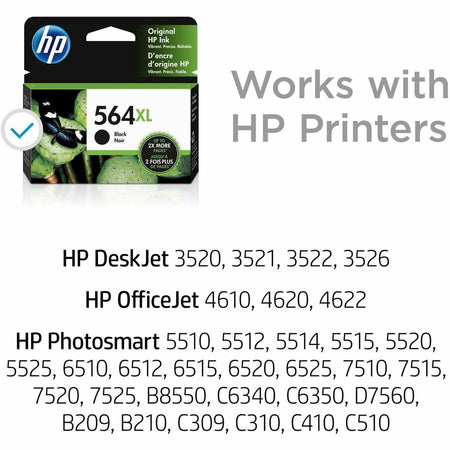 HP 564XL (CN684WN) Original High Yield Inkjet Ink Cartridge - Black - 1 Each - Alternate-Image2