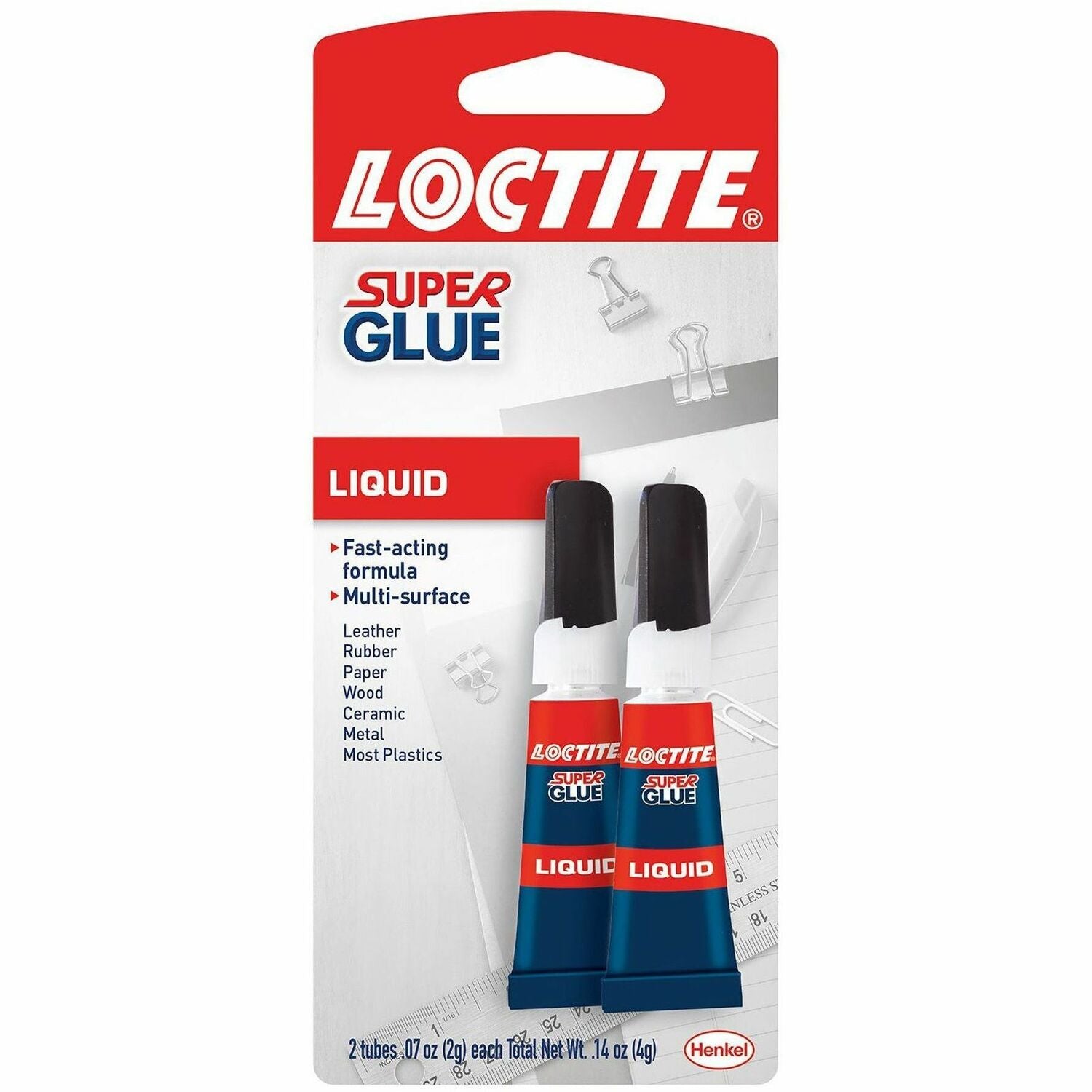 Loctite Liquid Super Glue - 0.07 fl oz - Clear - 2 / Pack