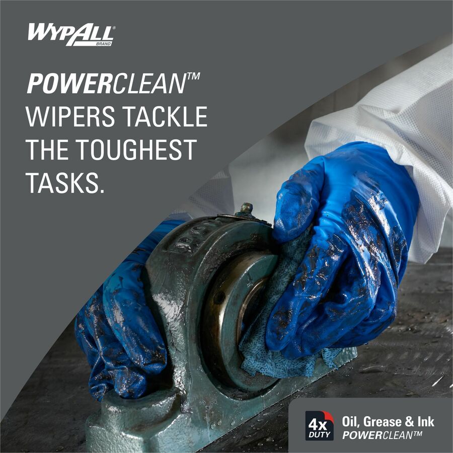 Wypall Oil, Grease & Ink Quarterfold Disposable Cloths - Bottom