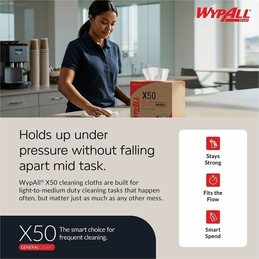 Wypall GeneralClean X50 Cleaning Cloths - Pop-Up Box - Alternate-Image6