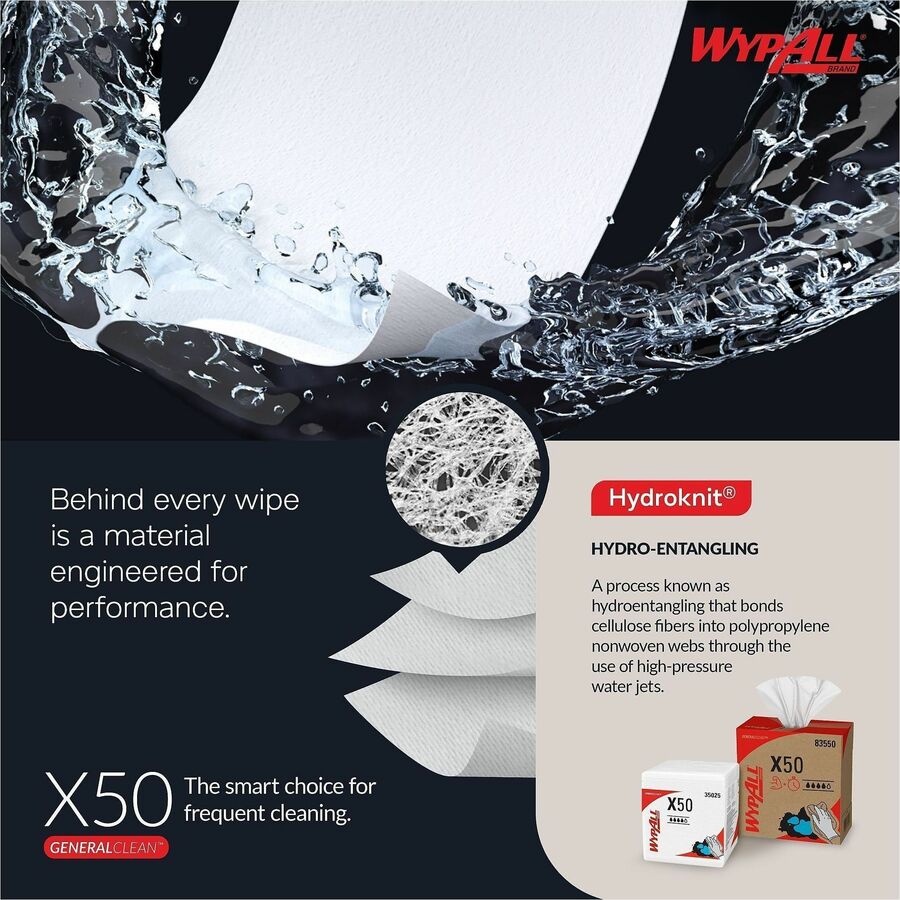 Wypall GeneralClean X50 Cleaning Cloths - Pop-Up Box - Alternate-Image5