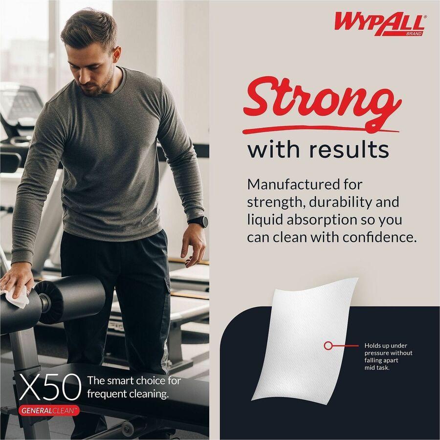 Wypall GeneralClean X50 Cleaning Cloths - Pop-Up Box - Alternate-Image4