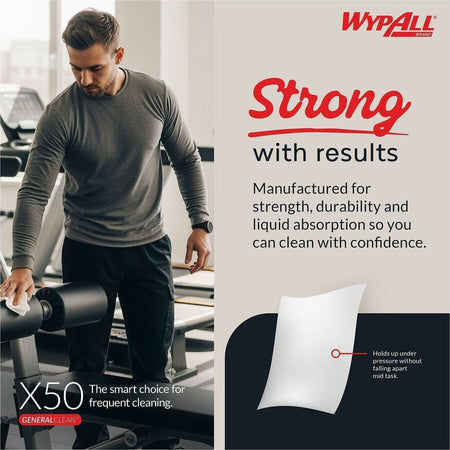 Wypall GeneralClean X50 Cleaning Cloths - Pop-Up Box - Alternate-Image4