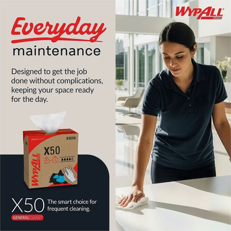 Wypall GeneralClean X50 Cleaning Cloths - Pop-Up Box - Alternate-Image2