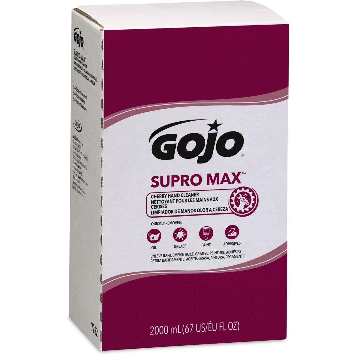 Gojo® Supro Max Hand Cleaner - Cherry Scent - 2.11 quart - Adhesive Remover, Soil Remover - Hand - Tan - 1 Each