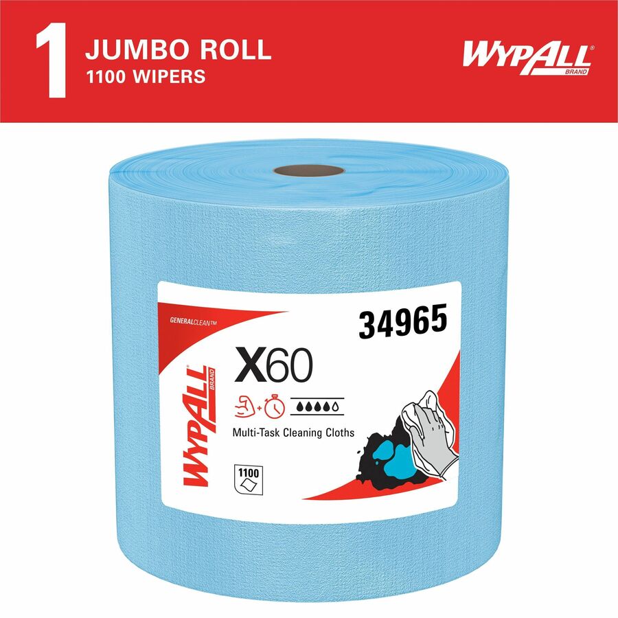 Wypall GeneralClean X60 Multi-Task Cleaning Cloth Jumbo Roll - Front