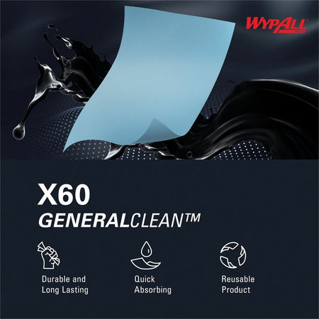 Wypall GeneralClean X60 Multi-Task Cleaning Cloth Jumbo Roll - Top