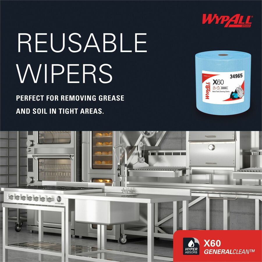 Wypall GeneralClean X60 Multi-Task Cleaning Cloth Jumbo Roll - Rear