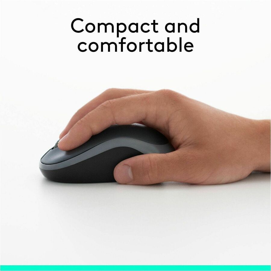 Logitech Plug-and-Play Wireless Mouse - Optical - Wireless - 32.81 ft - Radio Frequency - 2.40 GHz - Silver - USB - 1000 dpi - Scroll Wheel - 3 Button(s) - Symmetrical - 1 x AA Battery Supported - 1 Year Battery Run Time - 1 Each